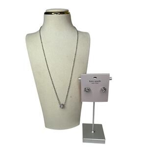 Kate Spade Infinity & Beyond Silver necklace and Matching Earrings set